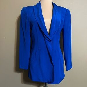 PSI Couture Royal Blue Women's Blazer Silk